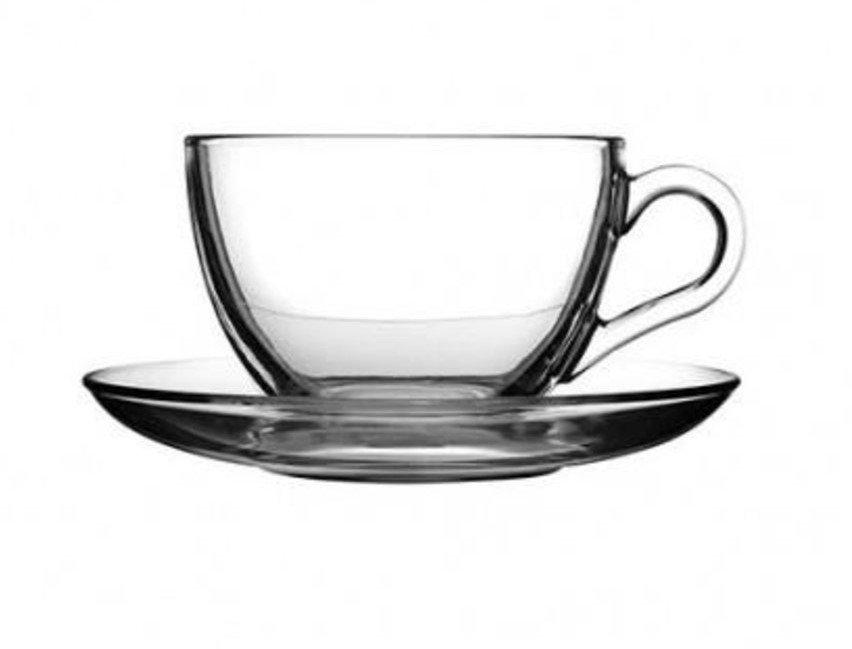 Чашка з блюдцем Pasabahce Basic 240 мл